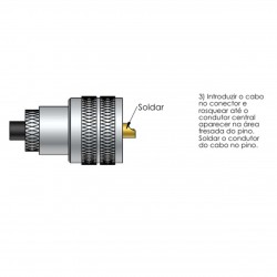 Conector Coaxial Uhf Cabo Rg-58 px py Fino marca klc 